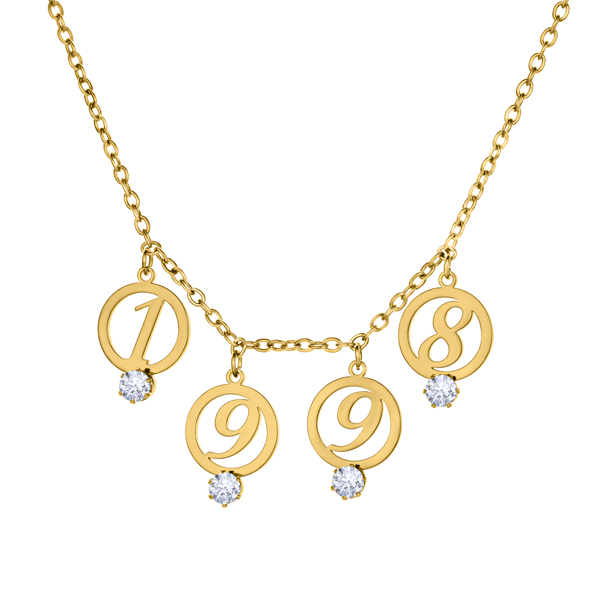 Custom Digital Rhinestone Necklace