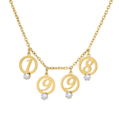 Custom Digital Rhinestone Necklace