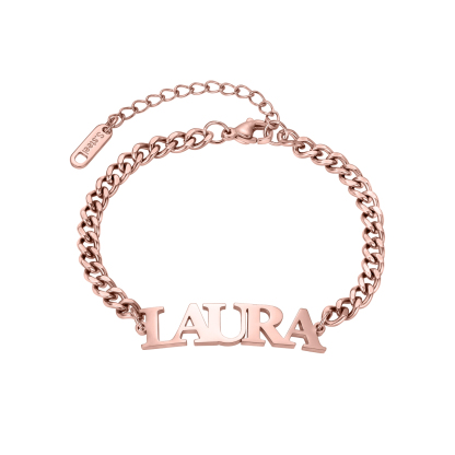 Custom Name Bracelets and Ankle with the Same Font as PRADA