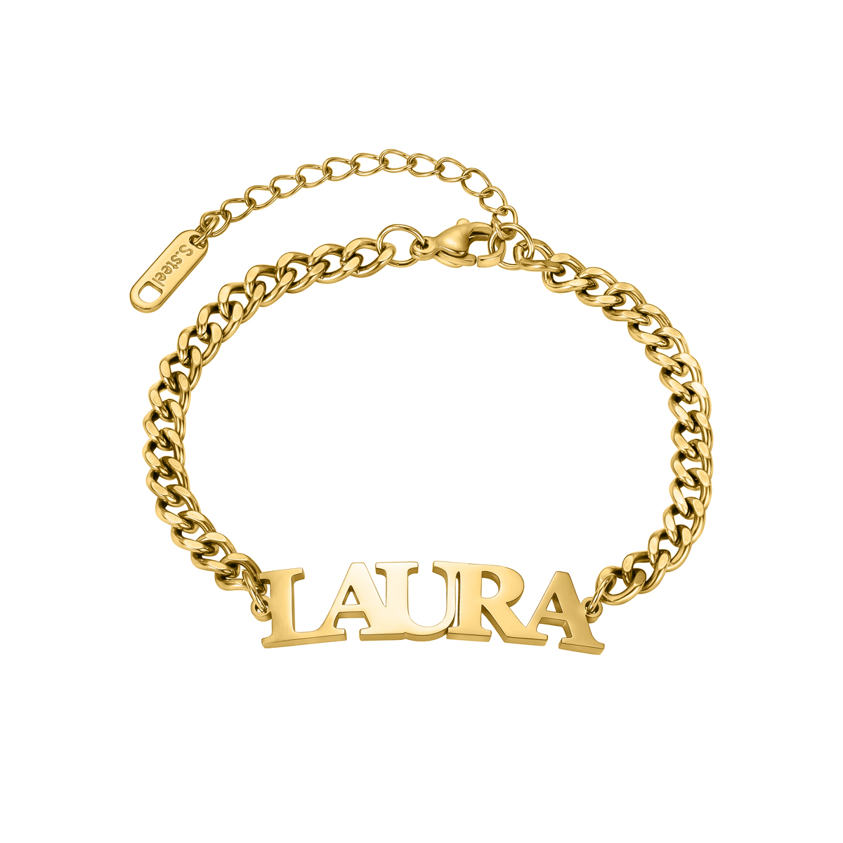 Custom Name Bracelets and Ankle with the Same Font as PRADA