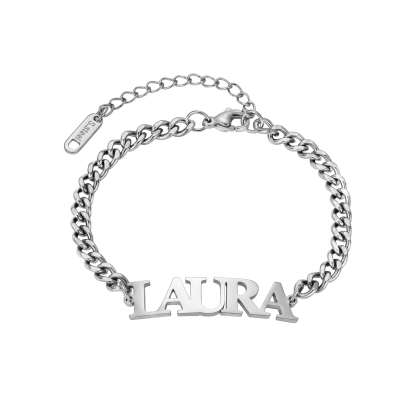 Custom Name Bracelets and Ankle with the Same Font as PRADA