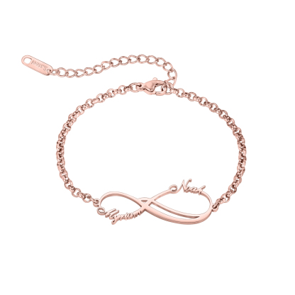 Infinite Loop Custom Double Name Bracelets and Ankles