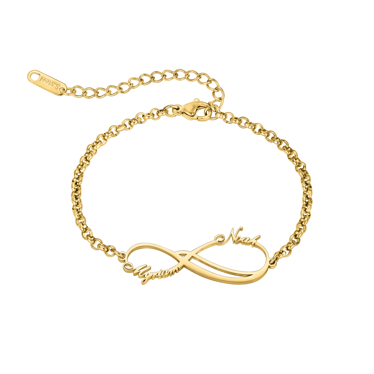 Infinite Loop Custom Double Name Bracelets and Ankles