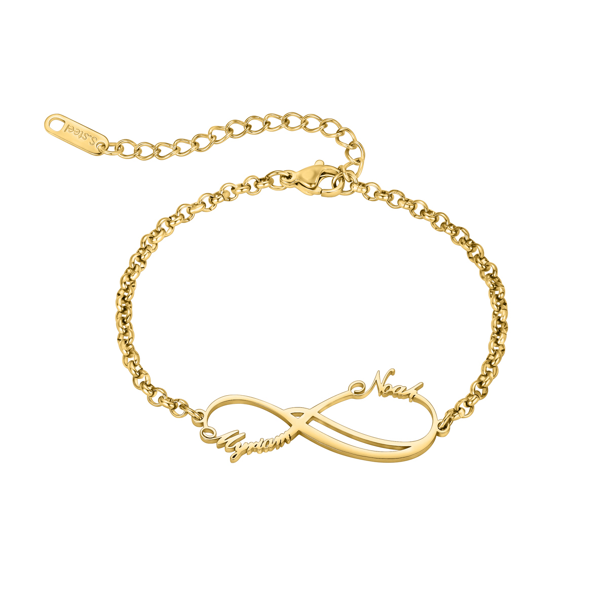Infinite Loop Custom Double Name Bracelets and Ankles