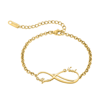 Infinite Loop Custom Double Name Bracelets and Ankles