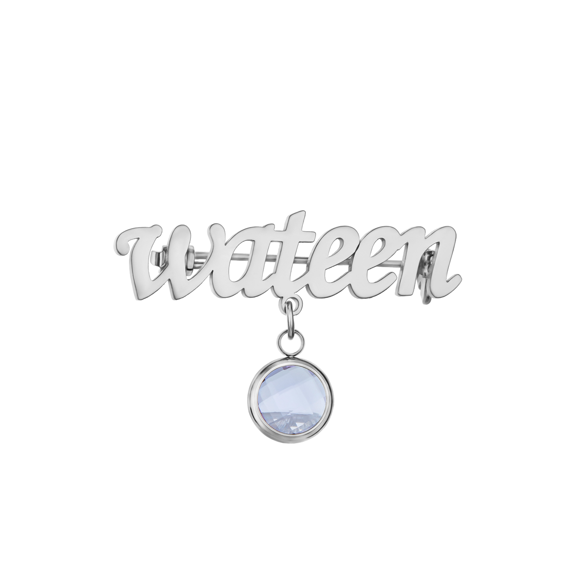 Custom Name Brooch With Birthstone Pendant