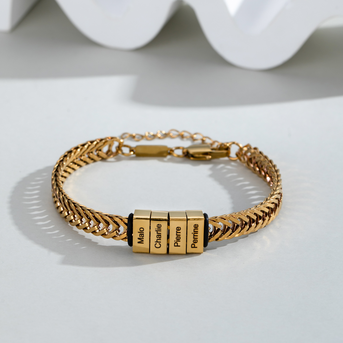 Men‘s Personalized Multi Name Engraved Bracelet