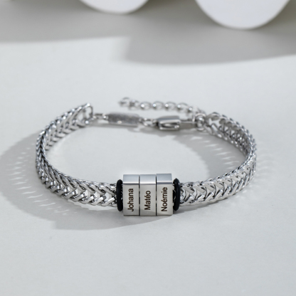 Men‘s Personalized Multi Name Engraved Bracelet