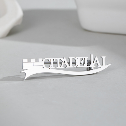 Custom Name Castle Brooch