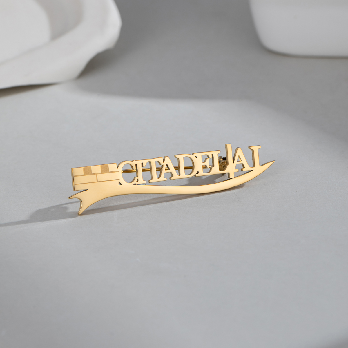 Custom Name Castle Brooch