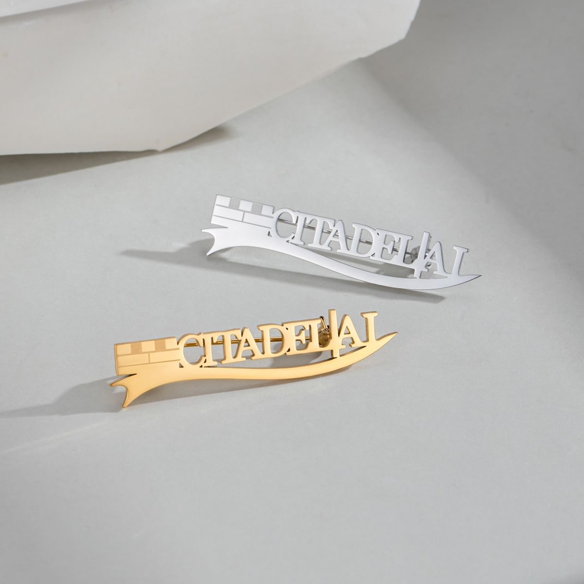 Custom Name Castle Brooch