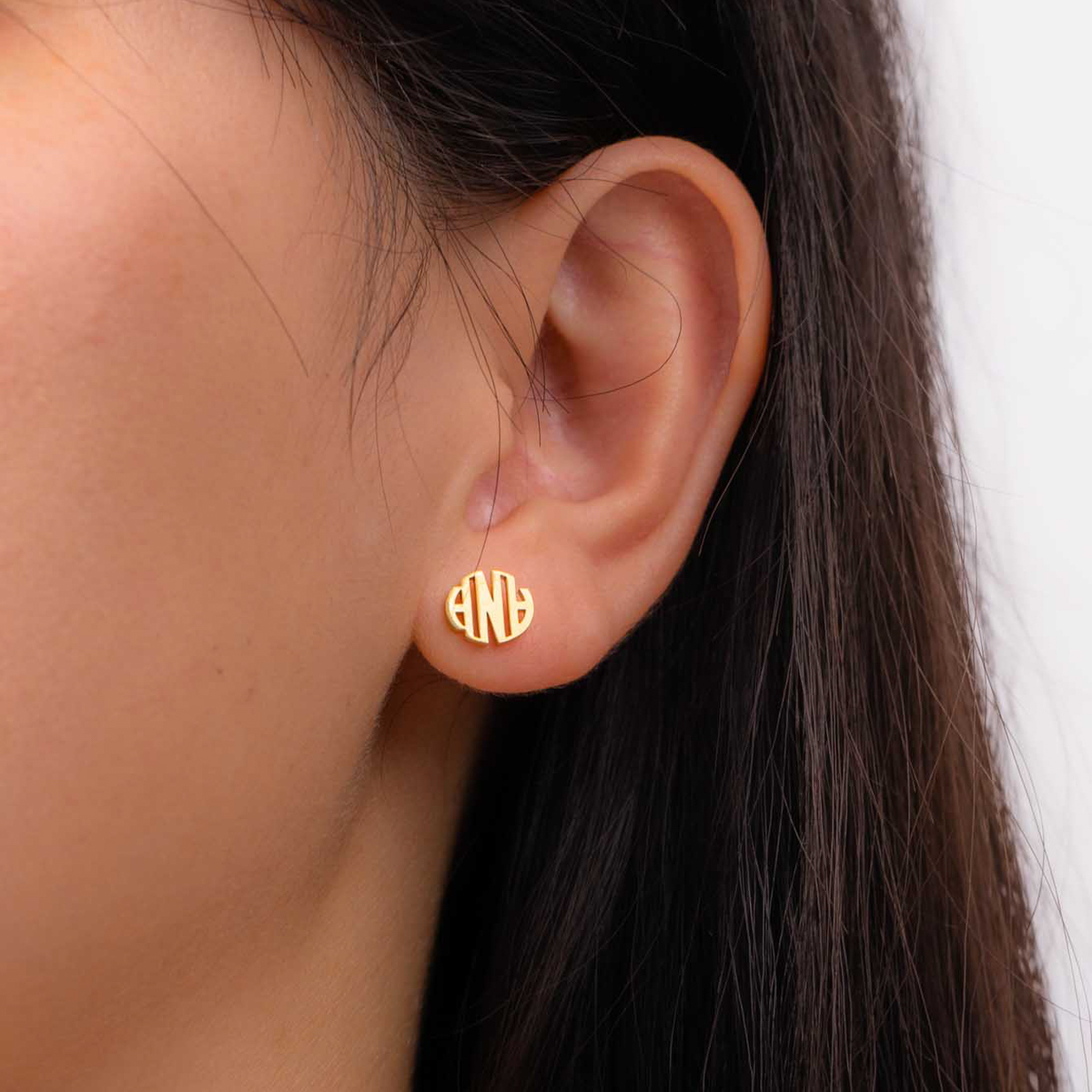Pesonalized Monogram Earstuds in Stainless Steel-Spefeel