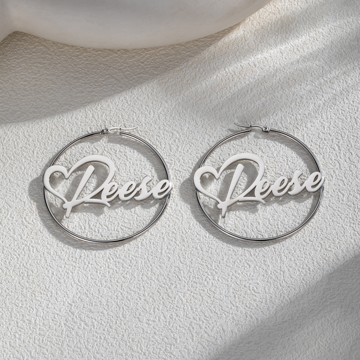 Custom Name Hoop Earrings