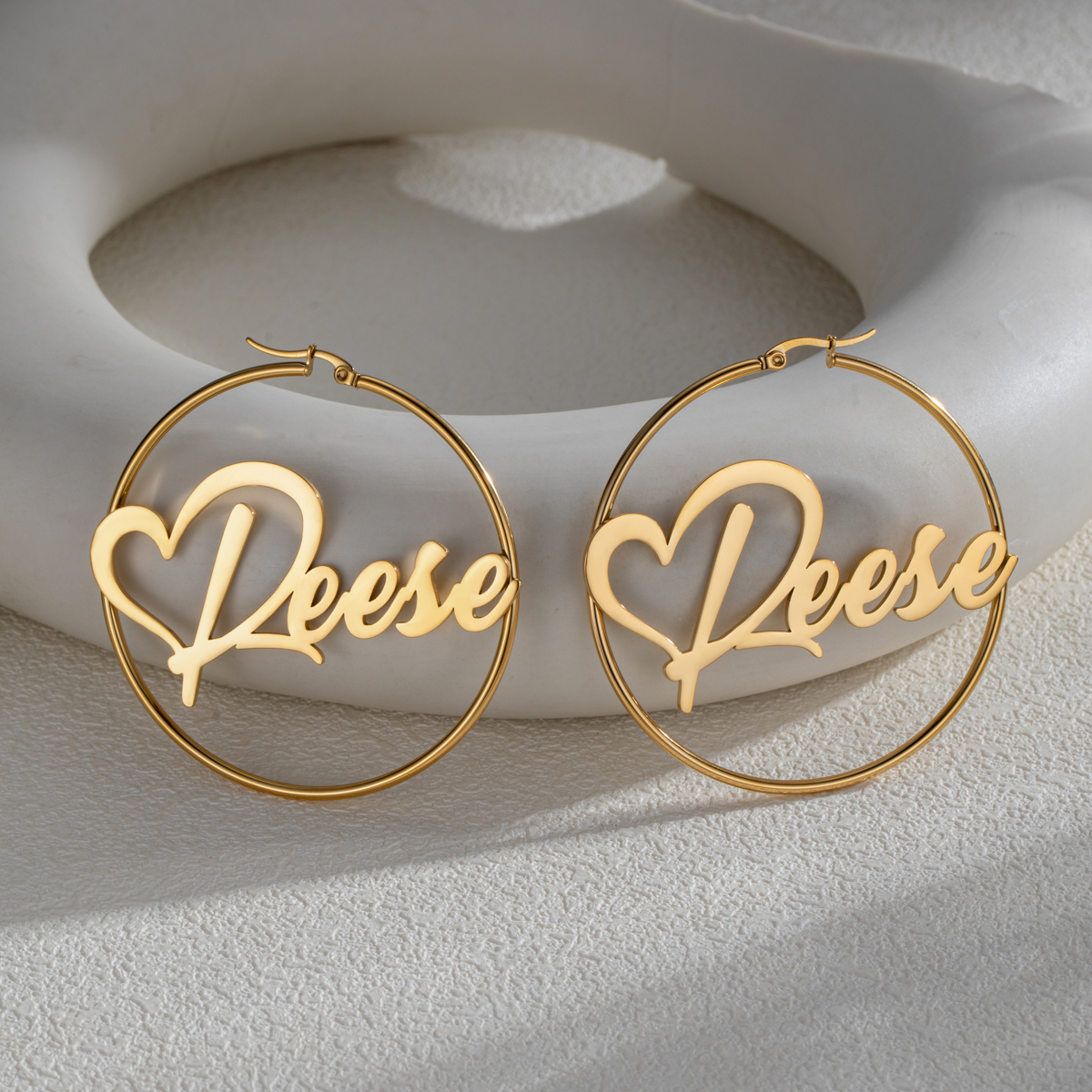 Custom Name Hoop Earrings