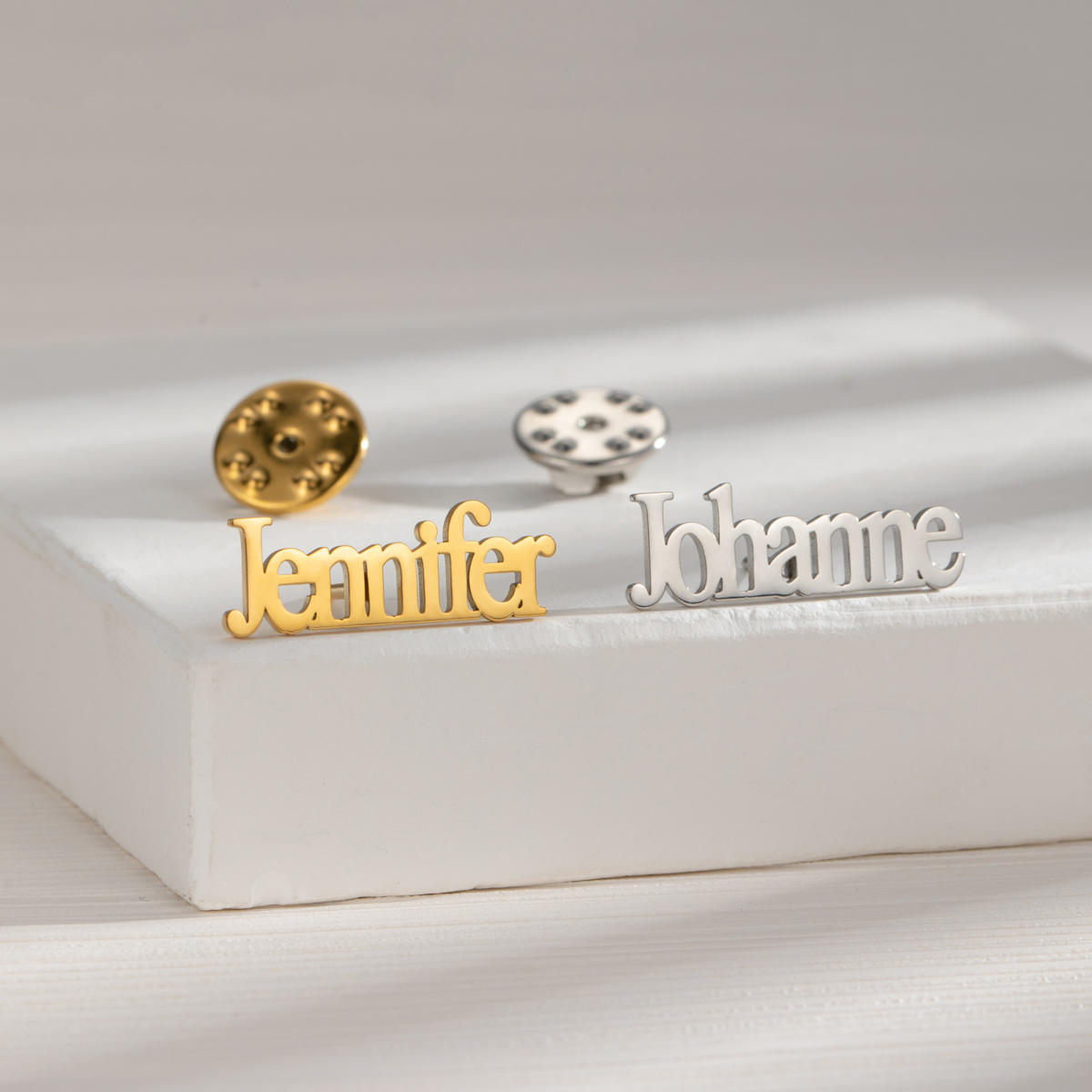 Stainless Steel Custom Name Brooch