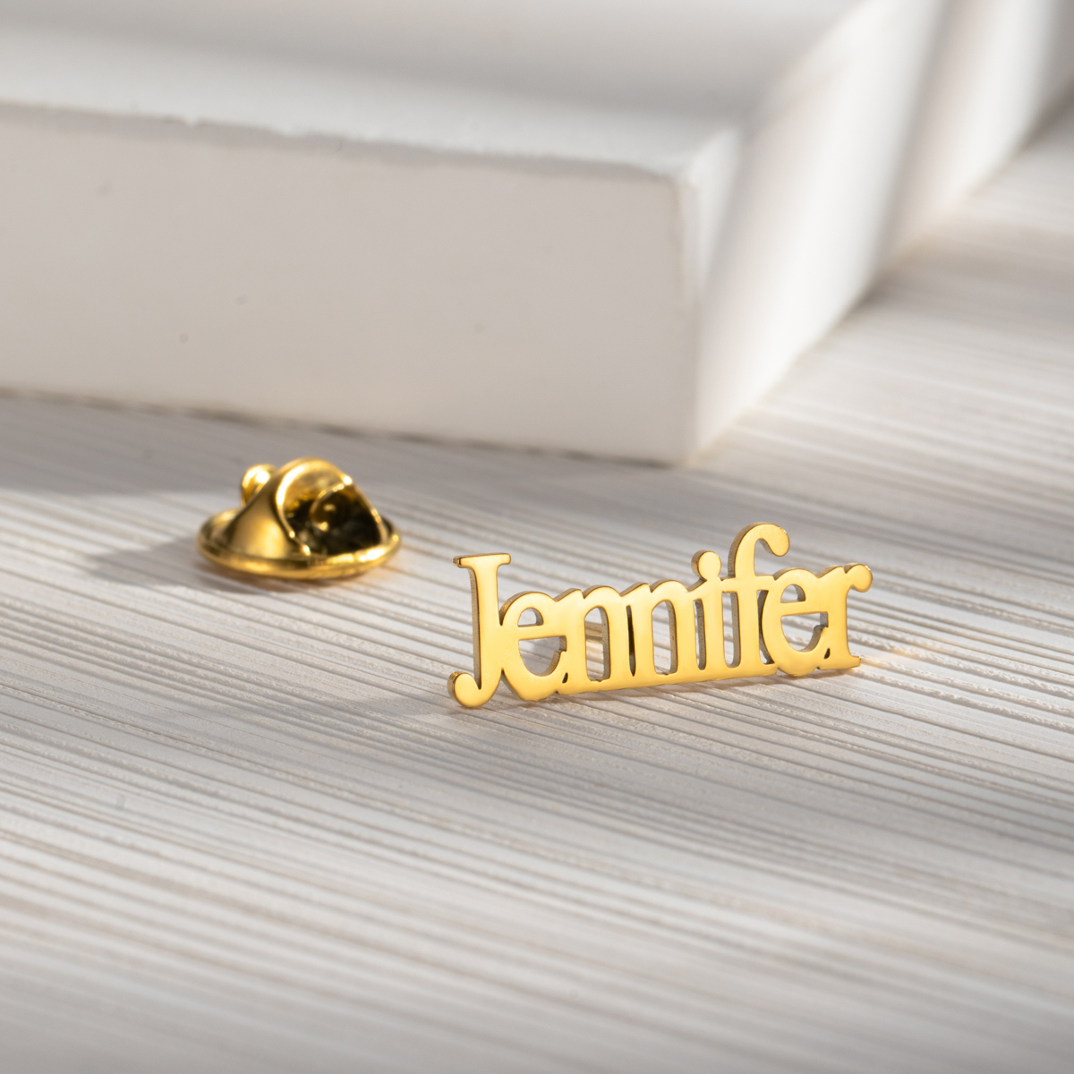 Stainless Steel Custom Name Brooch