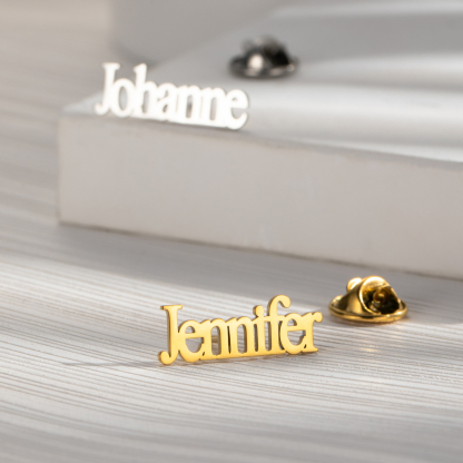 Stainless Steel Custom Name Brooch
