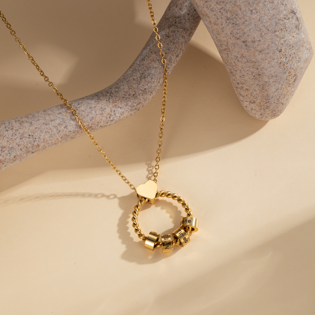 Customized Multi Name Engraved Necklace