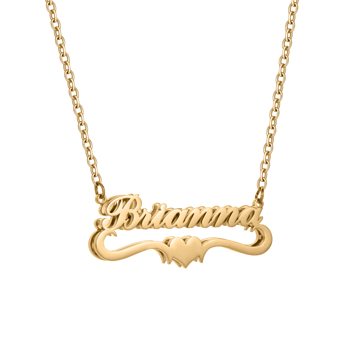 Love-shaped Customized Name Double-layer Necklace