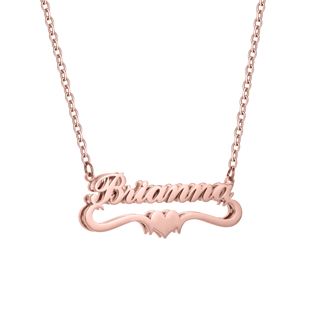 Love-shaped Customized Name Double-layer Necklace