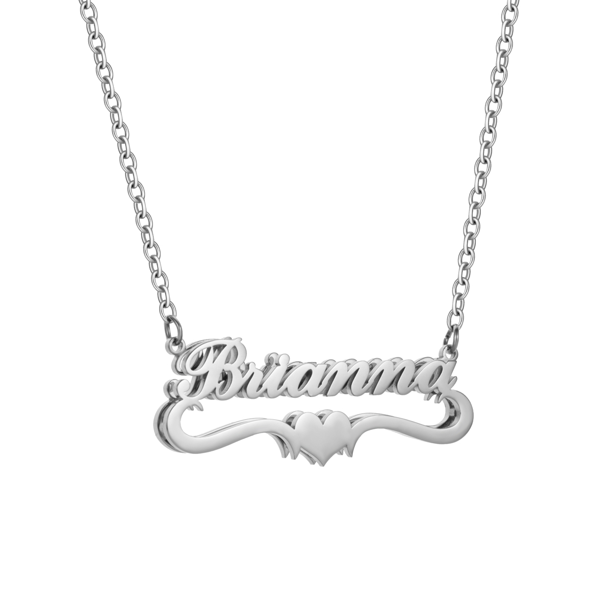 Love-shaped Customized Name Double-layer Necklace