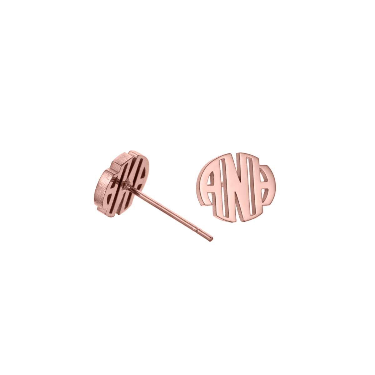 Pesonalized Monogram Earstuds in Stainless Steel
