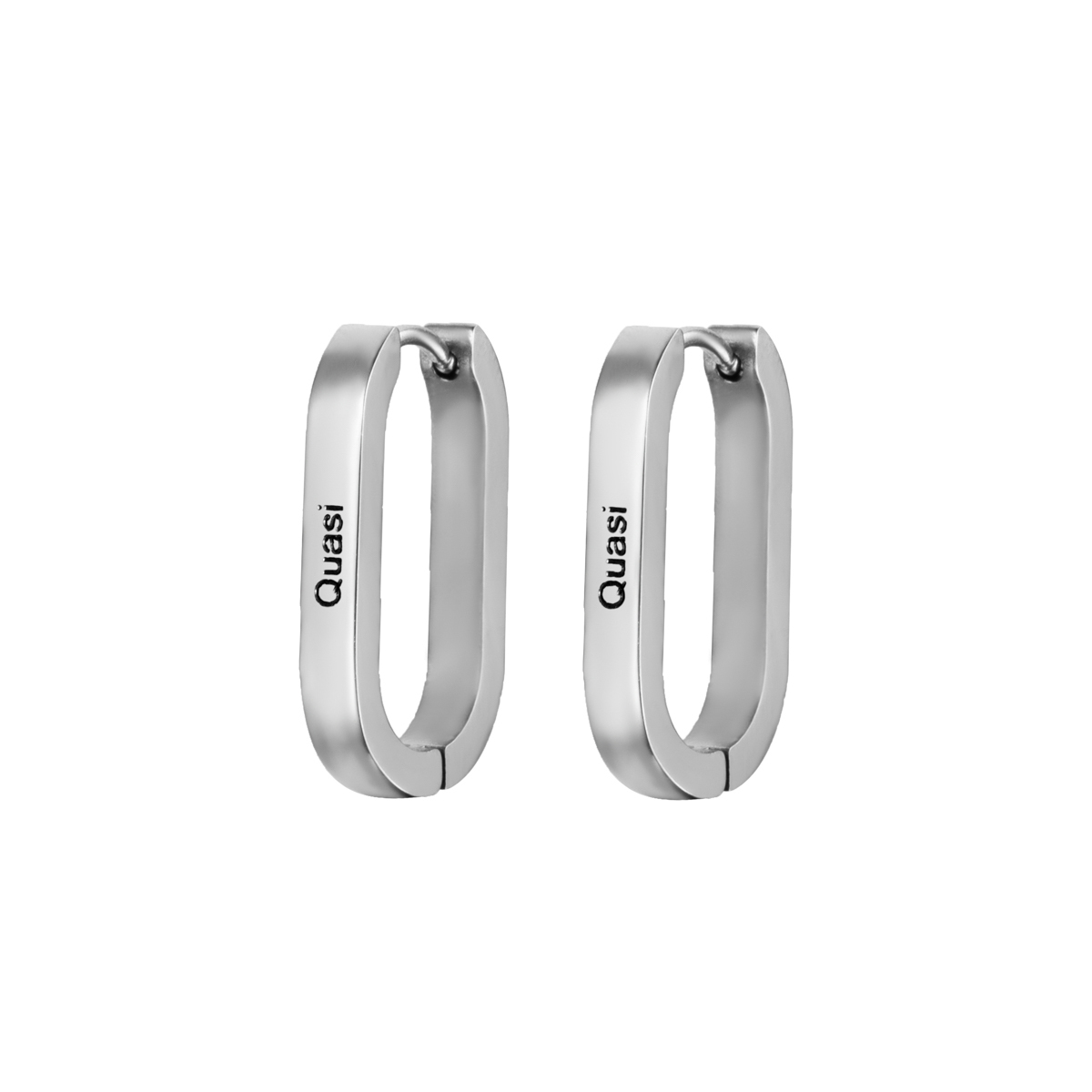 Square-Round Earrings Engraved With Names