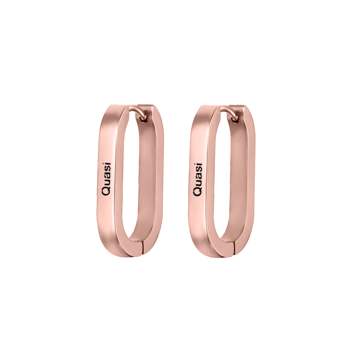 Square-Round Earrings Engraved With Names