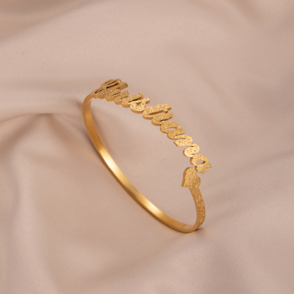 Custom Name Bracelet with Overall Sanding Process