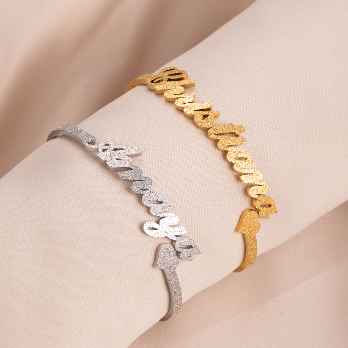 Custom Name Bracelet with Overall Sanding Process