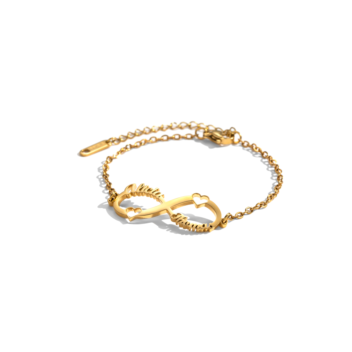 Custom Infinite Loop Bracelet Chain Style with Names-Spefeel