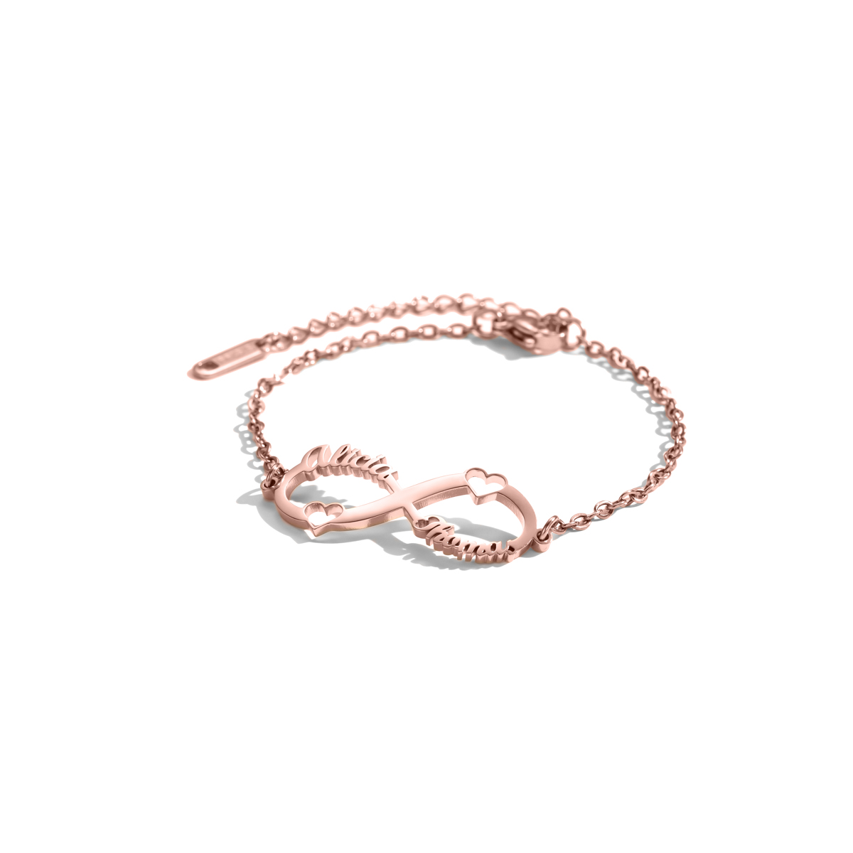 Custom Infinite Loop Bracelet Chain Style with Names-Spefeel