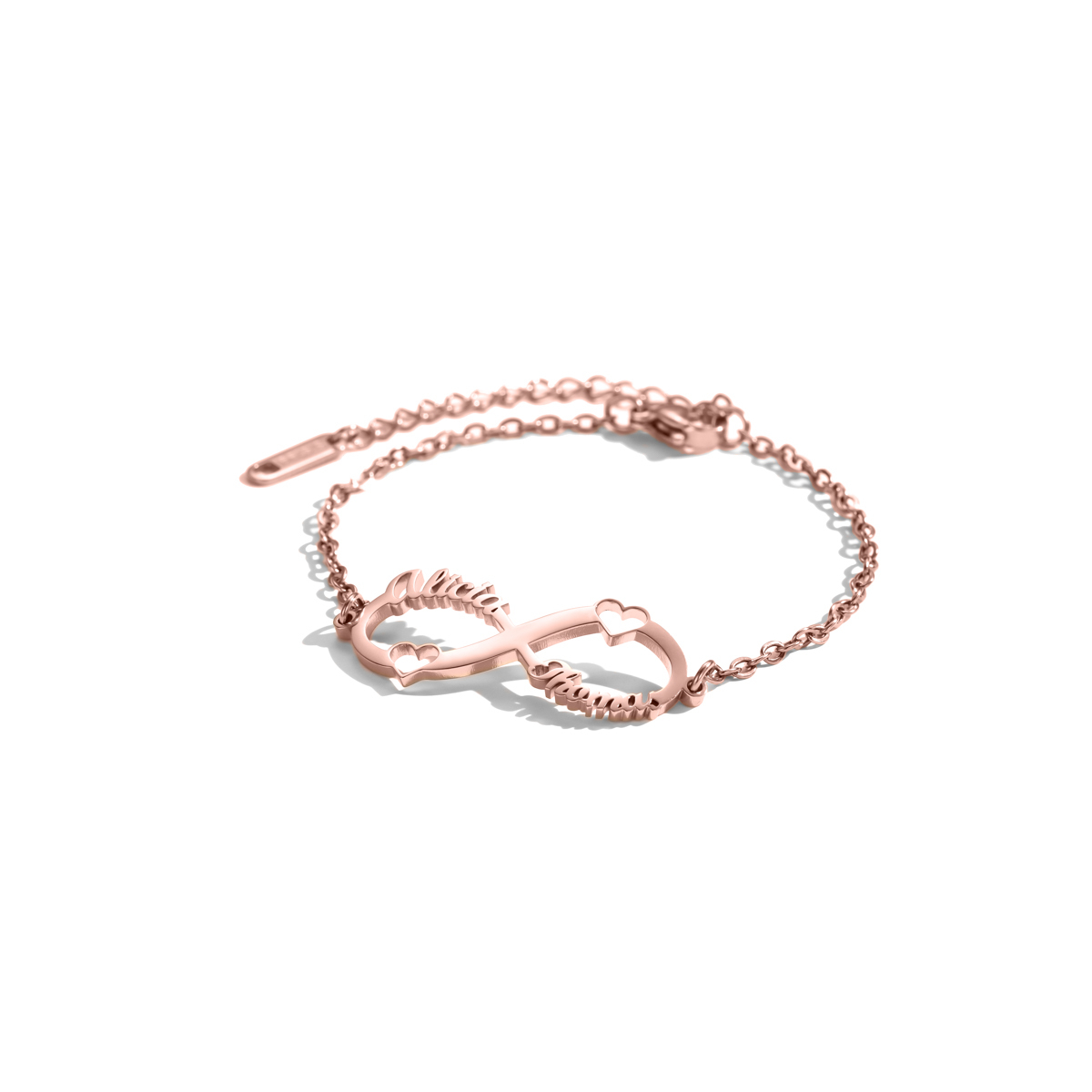 Custom Infinite Loop Bracelet Chain Style with Names-Spefeel