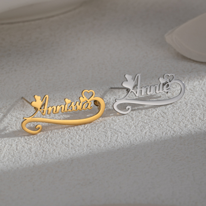 Personalized Custom Name Artistic Ribbon Brooch