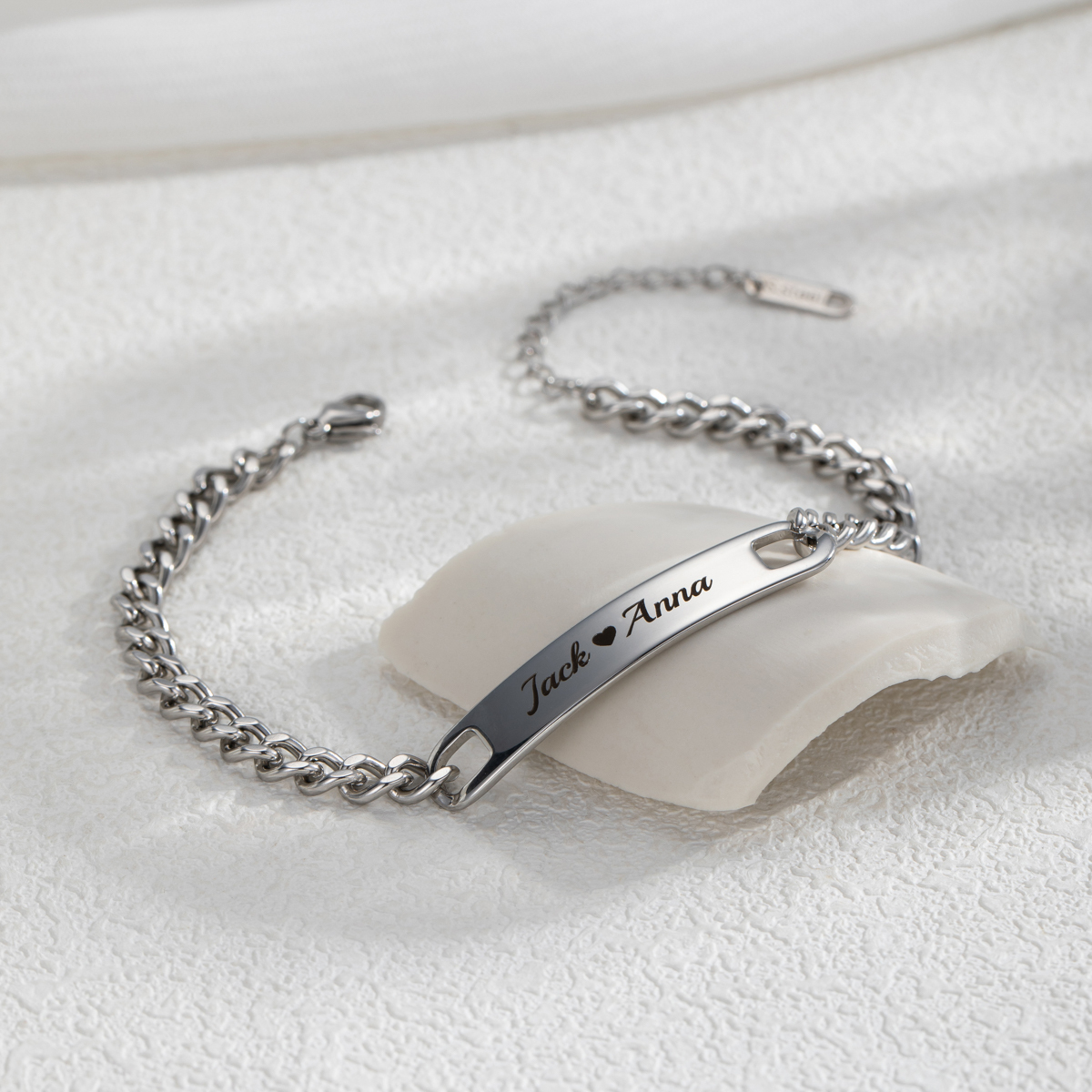 Cuban Link Chain Custom Name Engraved Bracelet