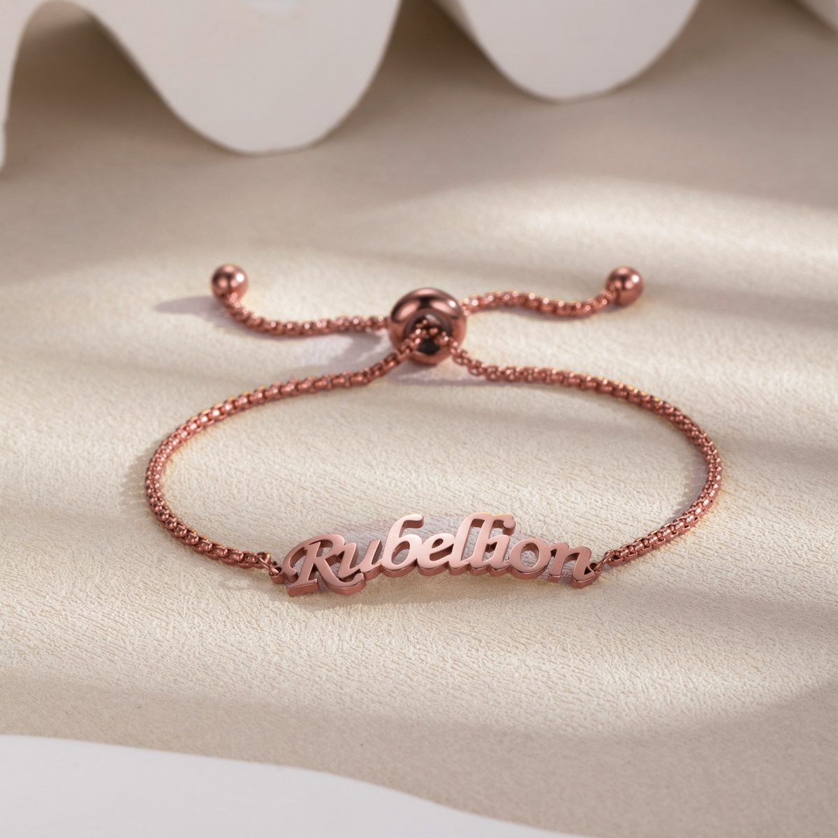 Custom Simple Name Adjustable Bracelet 