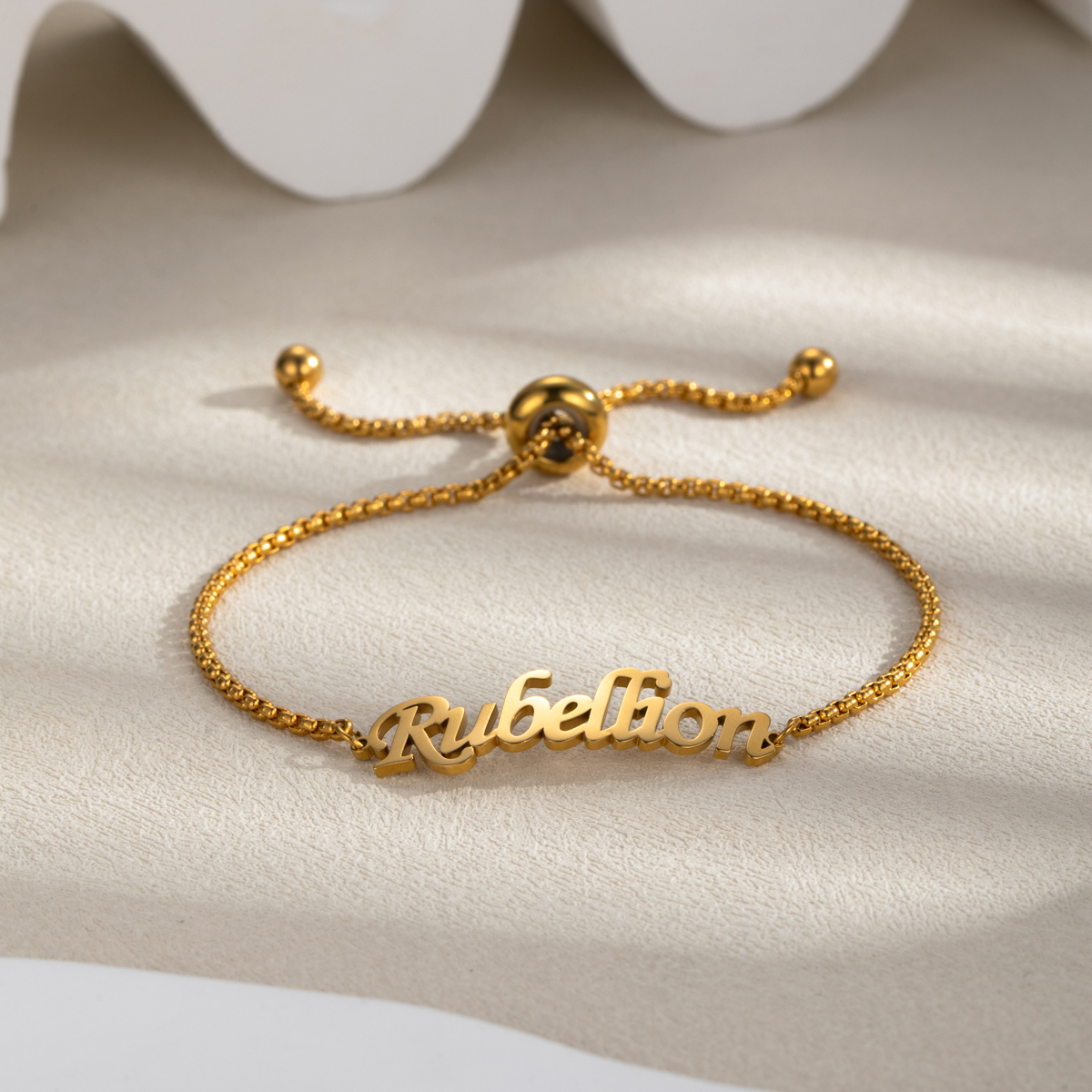 Custom Simple Name Adjustable Bracelet