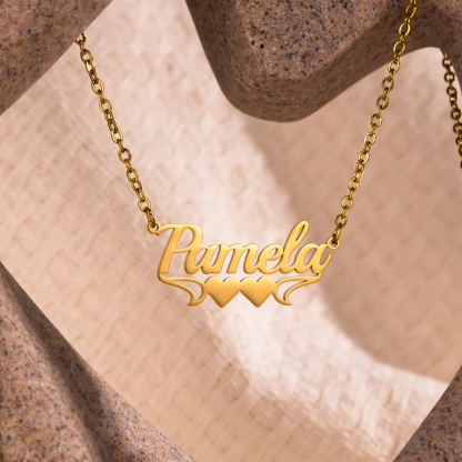 [Copy]Exquisite Sand-Pressed Style Customized Name Necklace