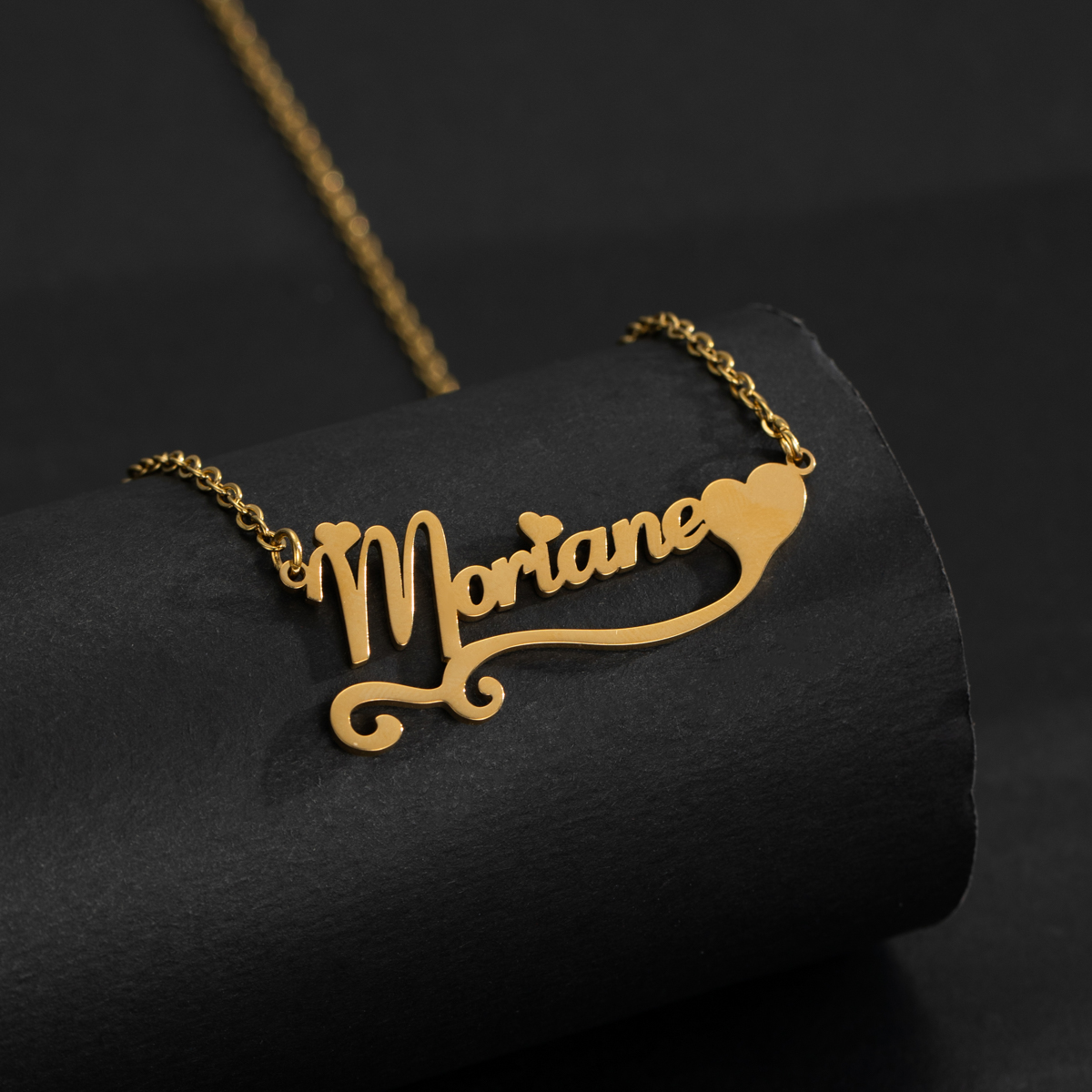 Custom Name Ribbon Necklace
