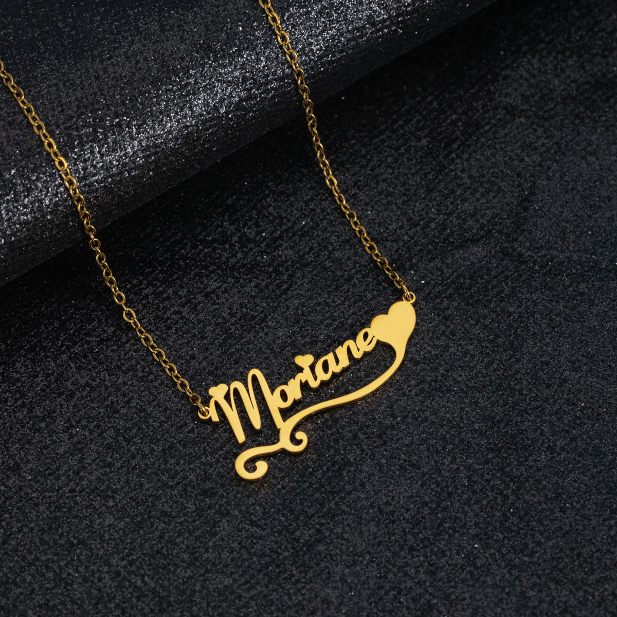 Custom Name Ribbon Necklace