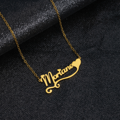 Custom Name Ribbon Necklace