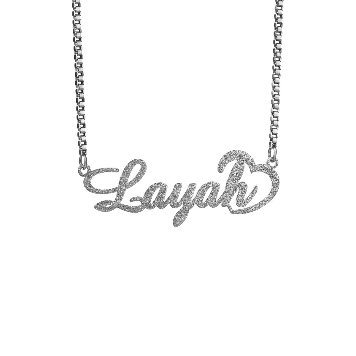 Exquisite Sand-Pressed Style Customized Name Necklace