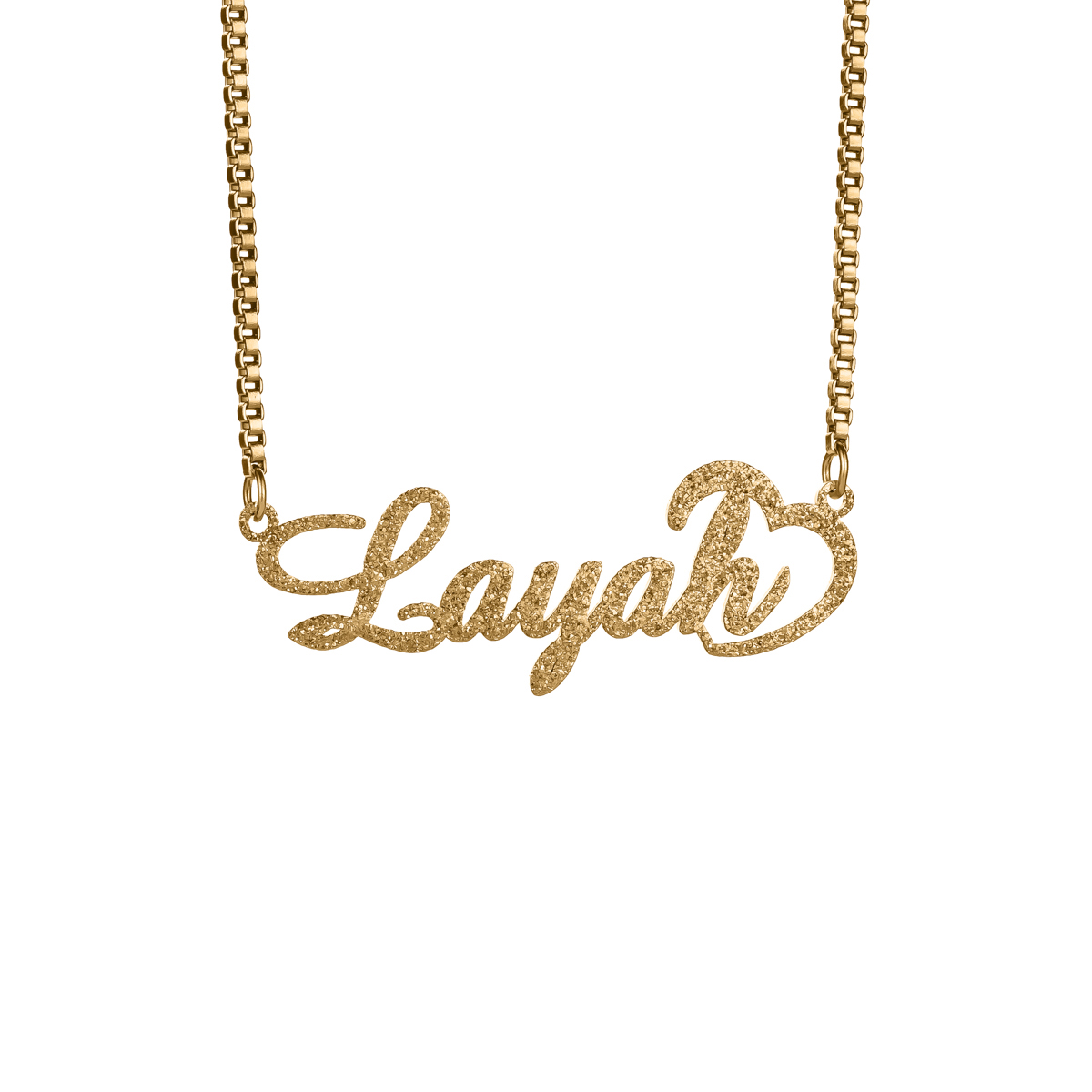 Exquisite Sand-Pressed Style Customized Name Necklace