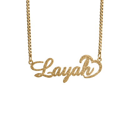 Exquisite Sand-Pressed Style Customized Name Necklace