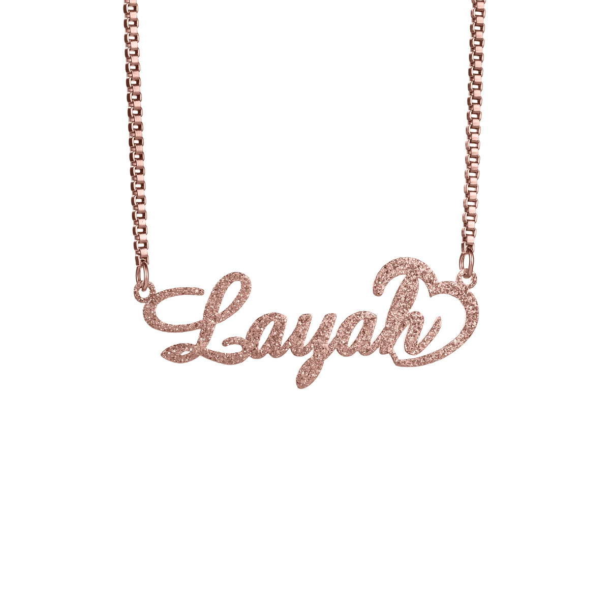 Exquisite Sand-Pressed Style Customized Name Necklace