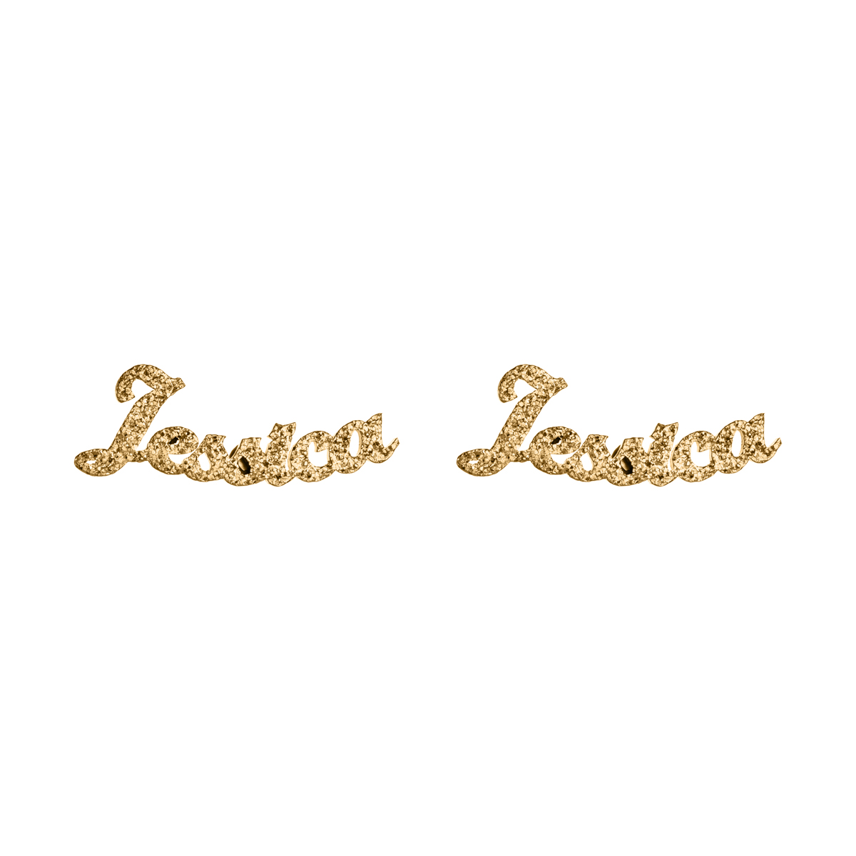 Sand-Pressed Customized Name Earrings