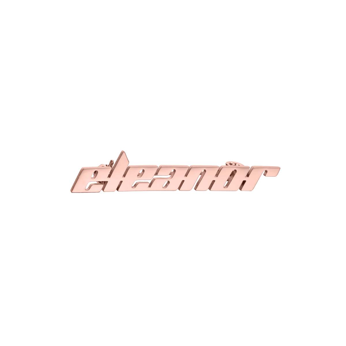 Custom Alphabet Brooch with a Sense of Technological Futurism