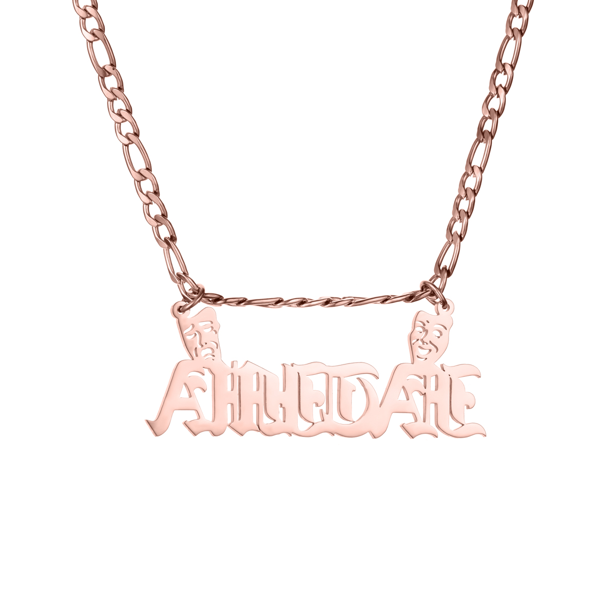 Personalized Retro Masks and Customized Name Necklaces
