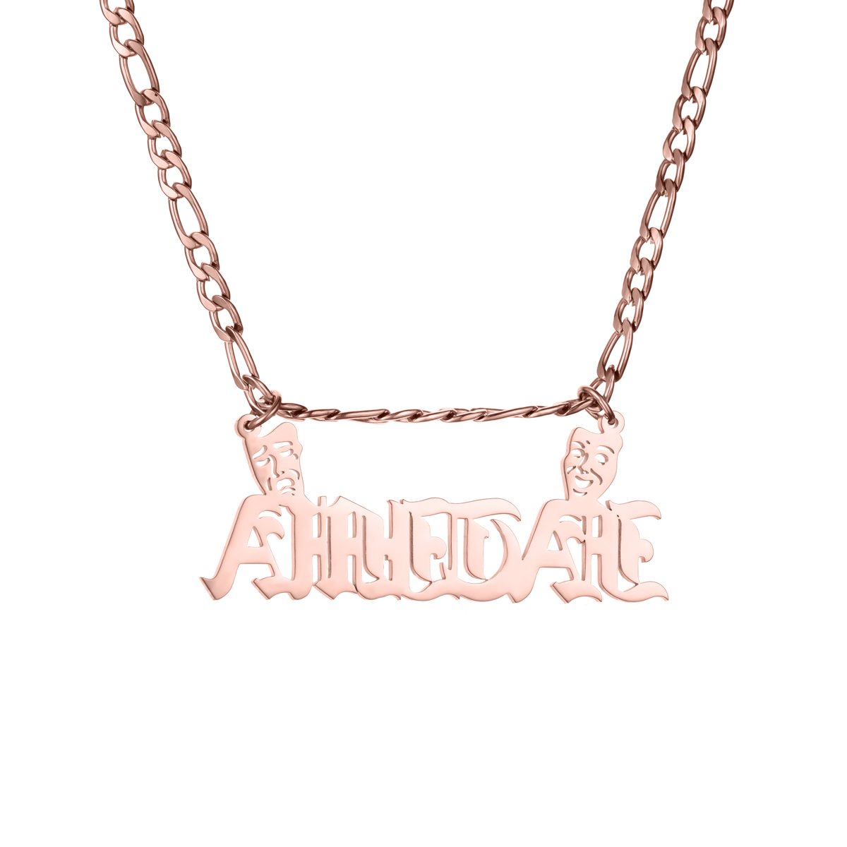 Personalized Retro Masks and Customized Name Necklaces