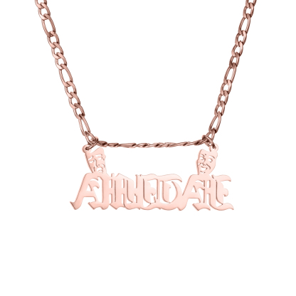 Personalized Retro Masks and Customized Name Necklaces